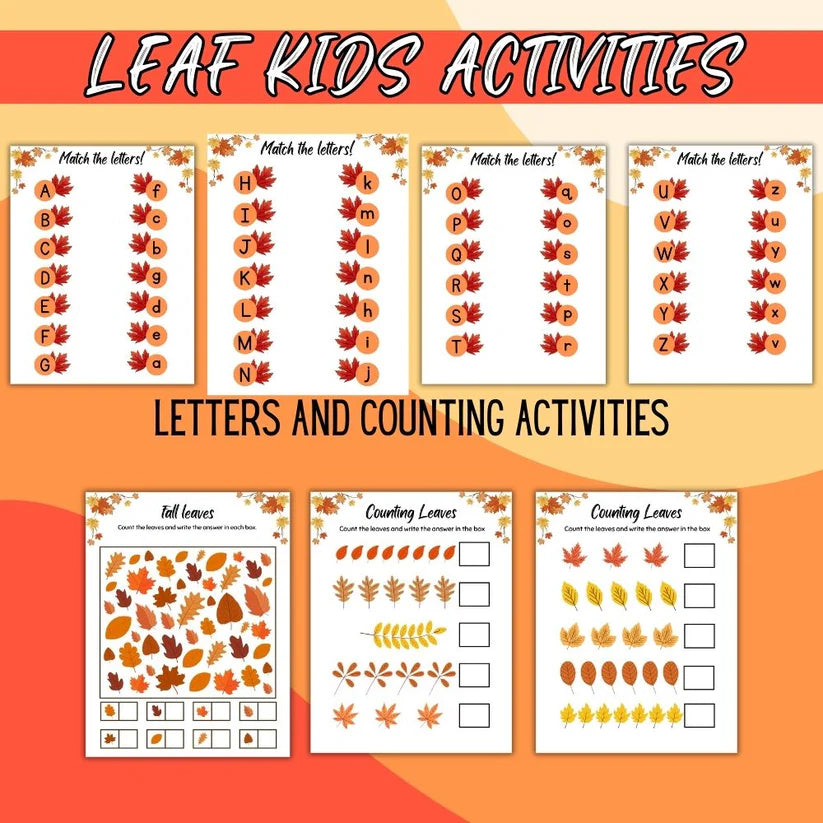 Leaf Kids Activity Pack – 20 Fall Printable Worksheets