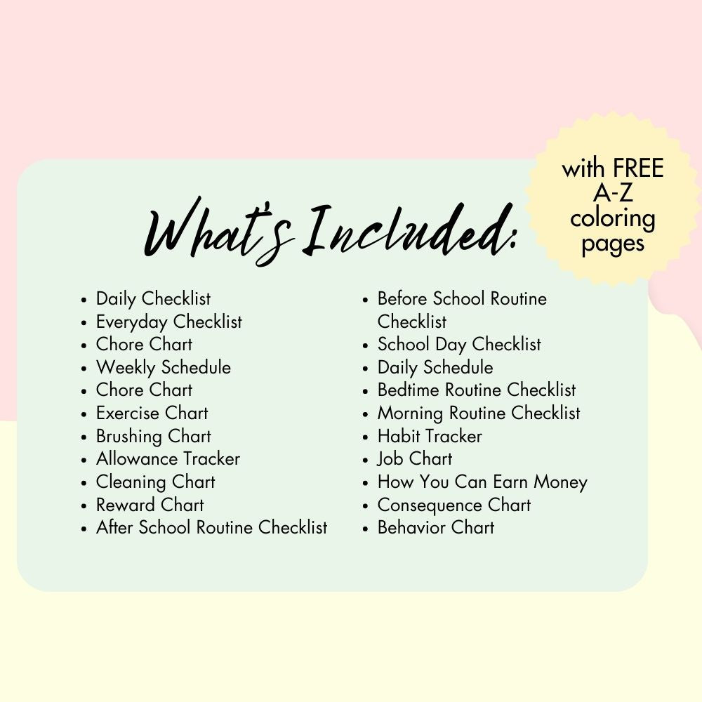 Kids Chore Chart – Fun Printable Responsibility Tracker