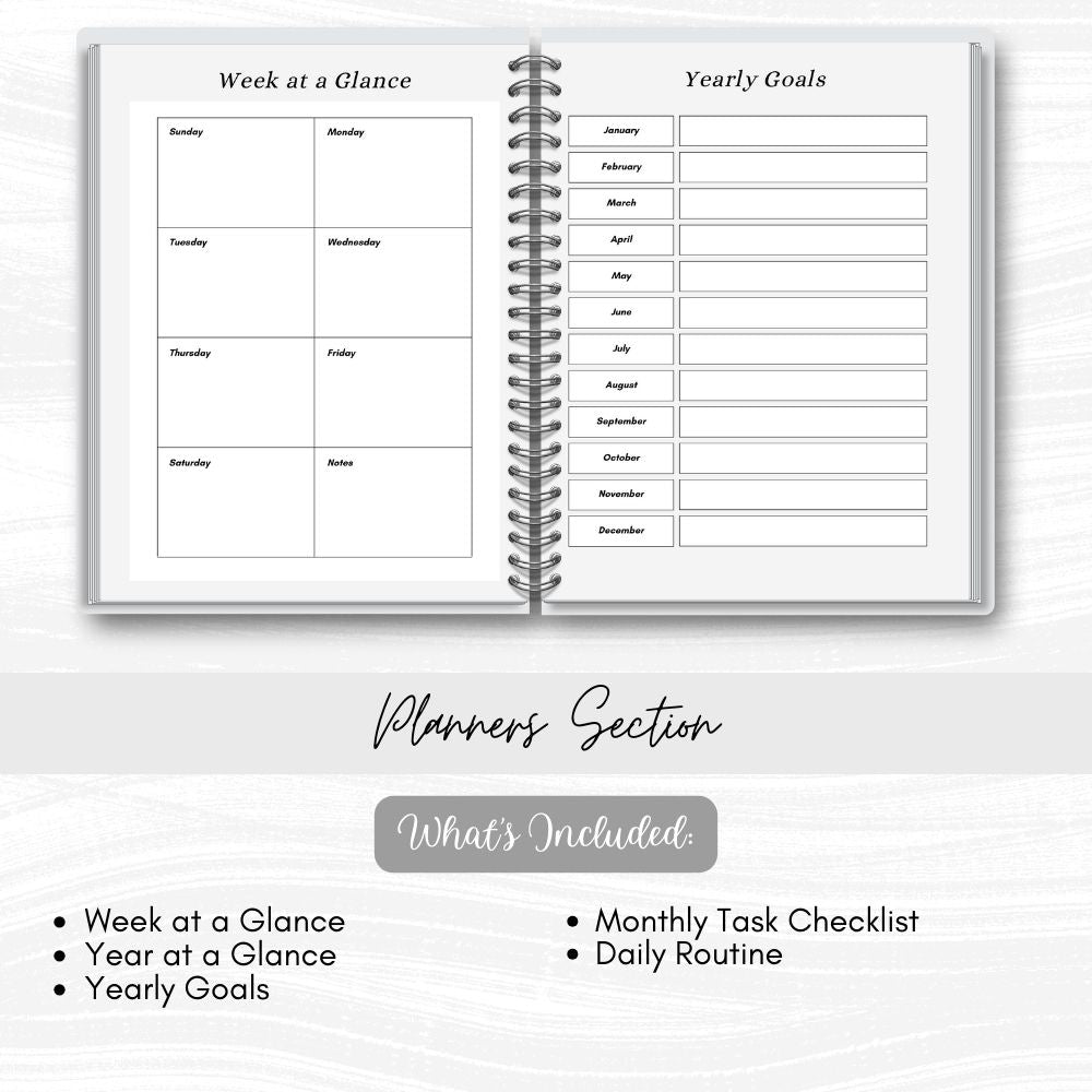 PLR Black and White Mom to Be + Busy Mom Planner | Journals for moms | My Store