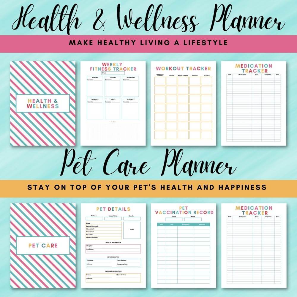 PLR Home Management Planner | Multicolor Editable Binder Templates