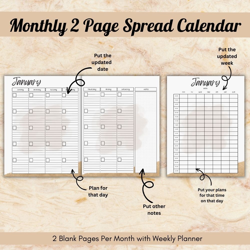 PTA Leader Planner in Brown & White | Organize Meetings & Events