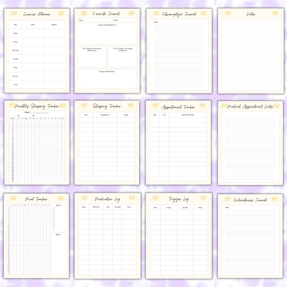 PLR Pain Management Tracker Journal | Journals for symptom tracking | My Store