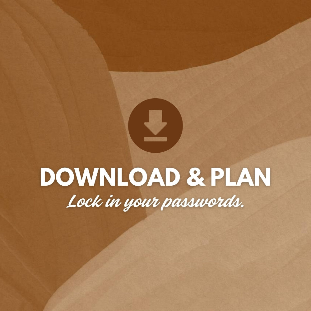 Digital Password Keeper Planner
