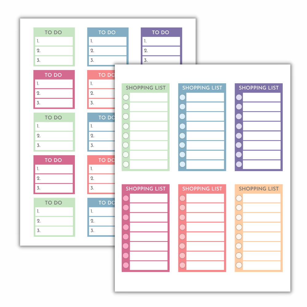 Colorful Planner Stickers – 16 Pages of Fun Designs