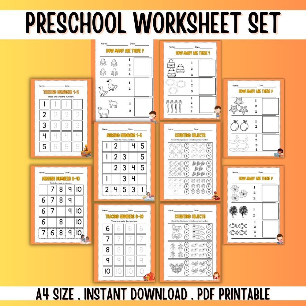 Preschool Worksheets – 50 Fun Printable Activities