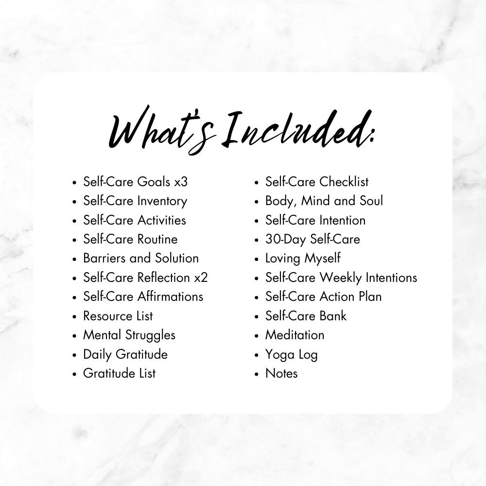 PLR Black and White Self-Care Worksheet Set | Journals for wellness | My Store
