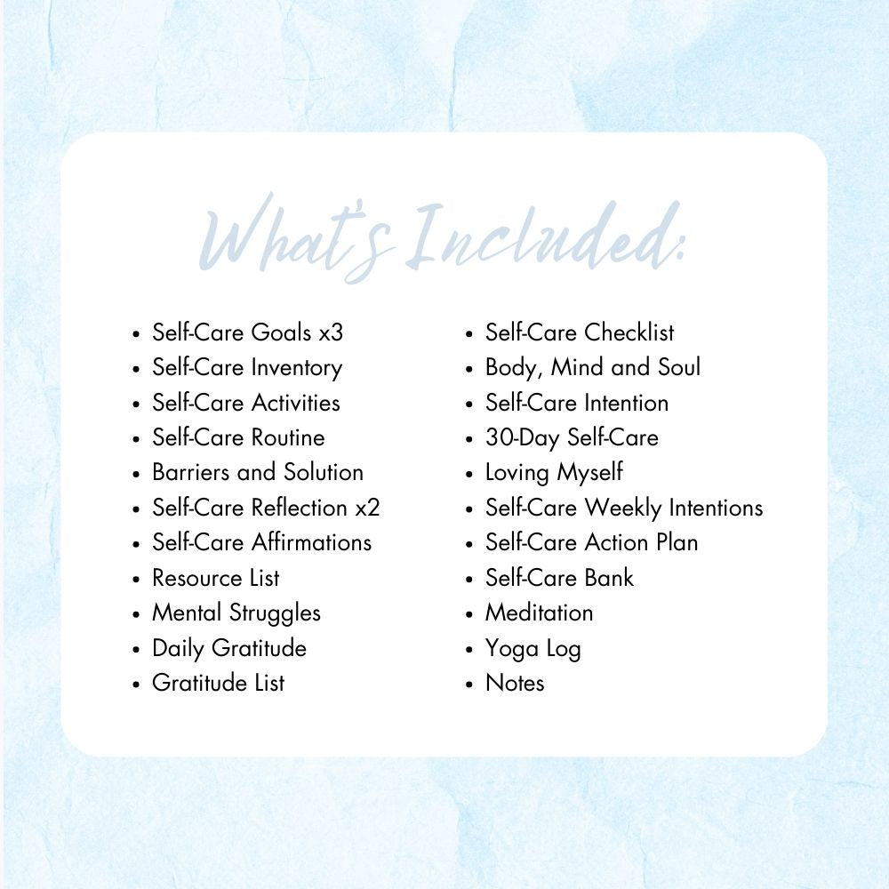 PLR Blue Self-Care Worksheet Set | Journals for self-care | My Store