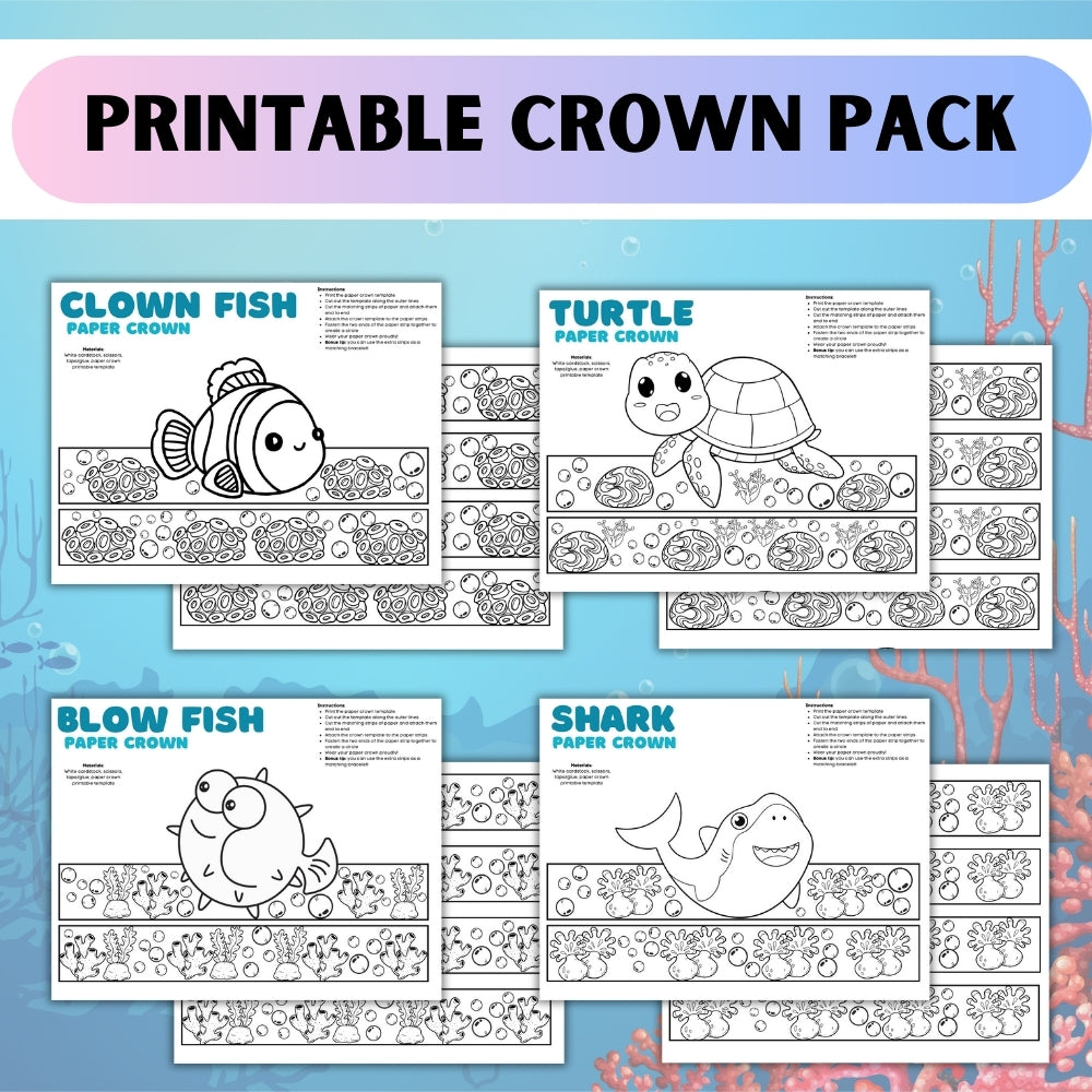 Under the Sea Crown Pack – Printable Kids Crafts