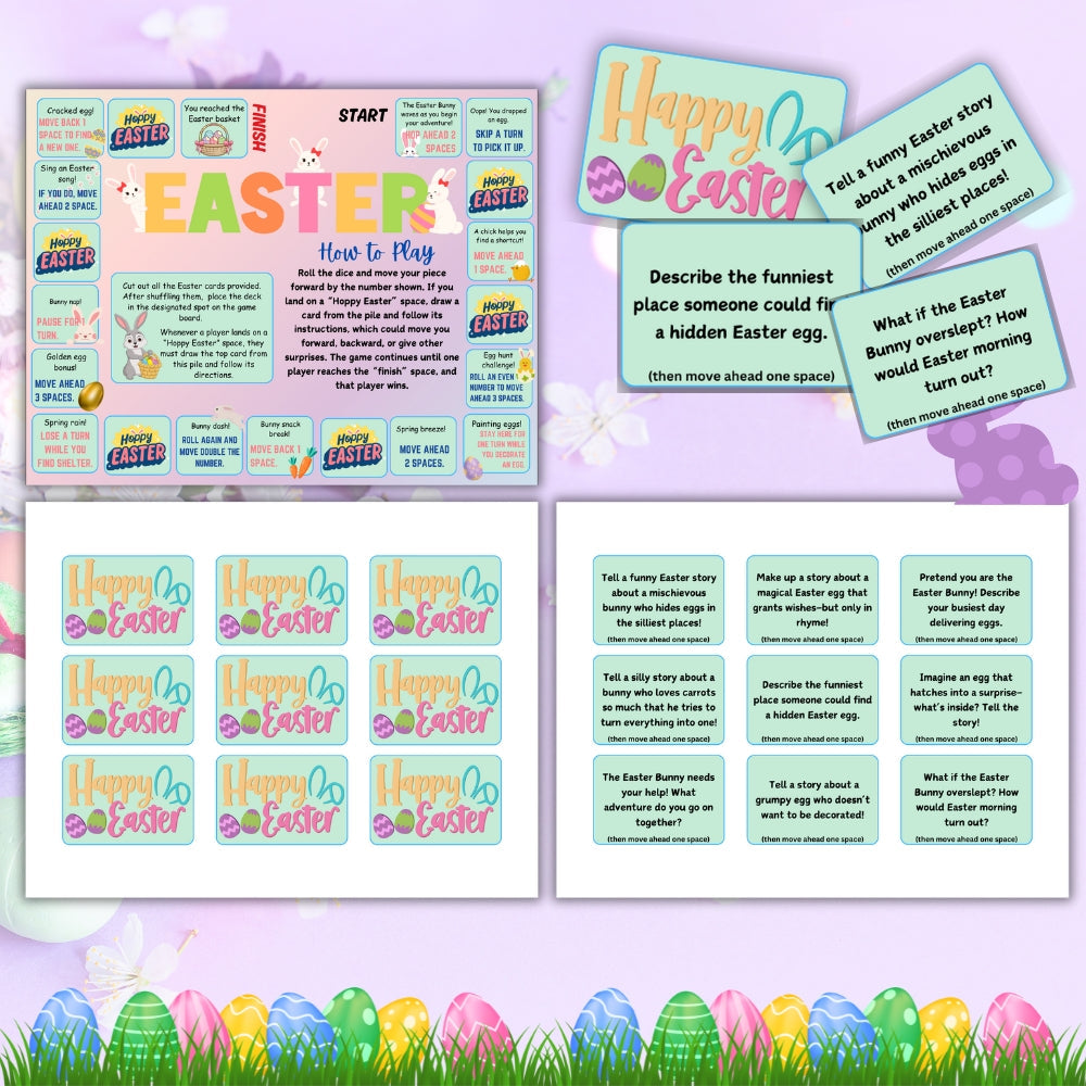 Easter Printable Board Game Bundle – Fun Family Play