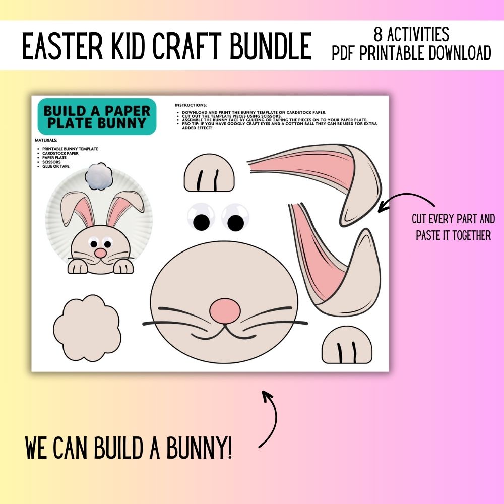 Easter Kids Craft Bundle – 8 Fun Printable Activities