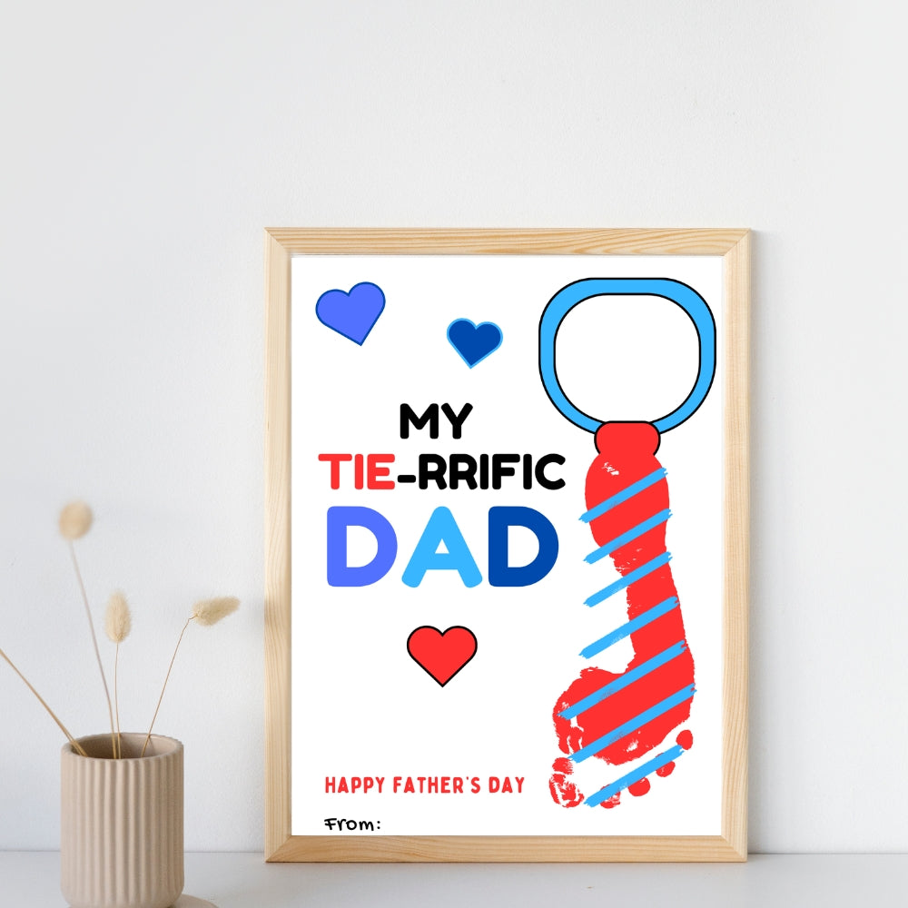 Father's Day Handprint and Footprint Kid Craft