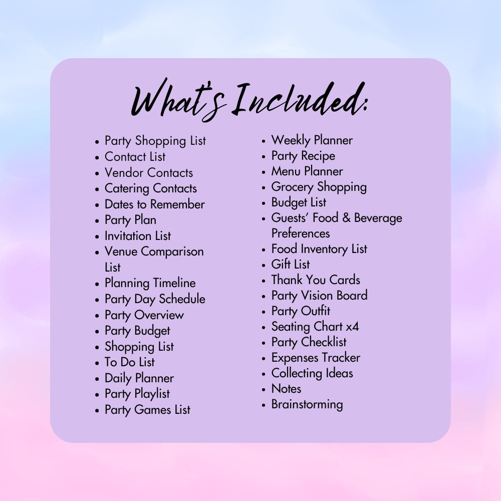 PLR Green Event & Party Planner | Editable Party Planning Templates