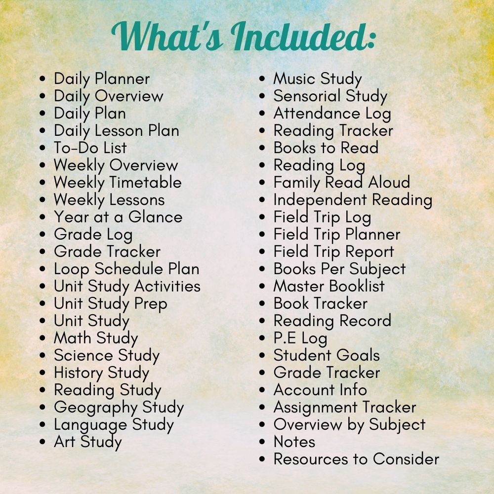 Green Homeschool Planner