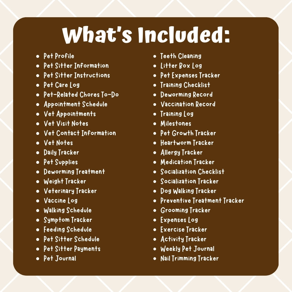 PLR Pet Planner | Editable Pet Care & Organizer Templates