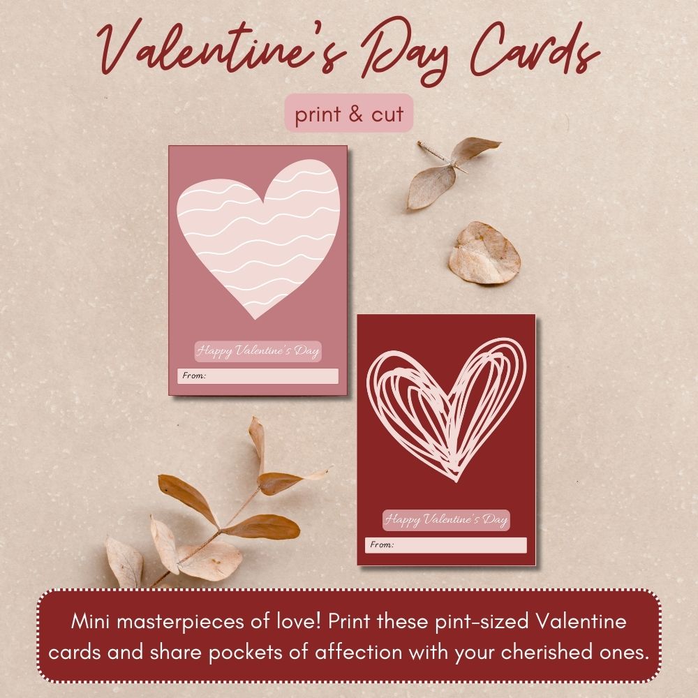 Valentine’s Day Printable Set – Cards, Art & Coloring