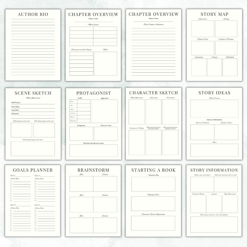 PLR Writer’s Planner | Printable & Editable Writing Templates