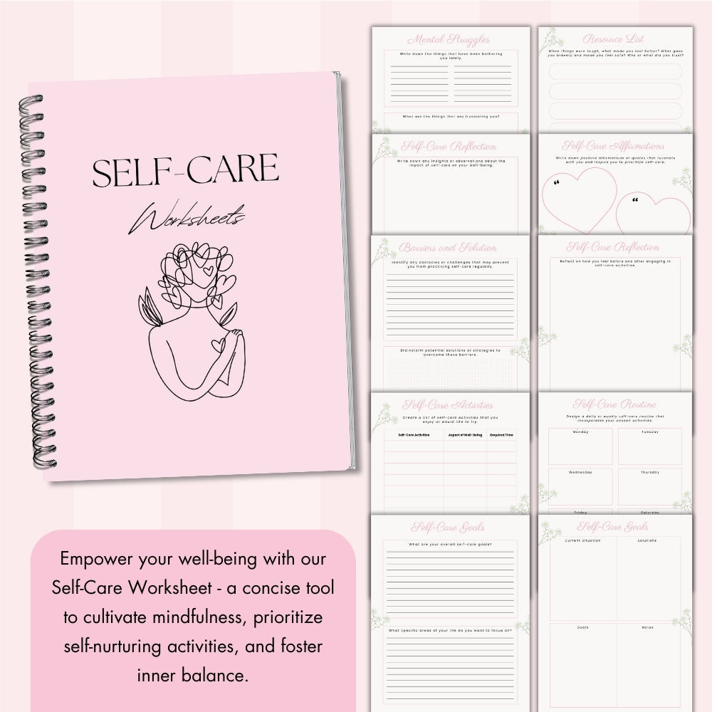 PLR Self-Care Worksheet Set | Journals for personal wellness | My Store