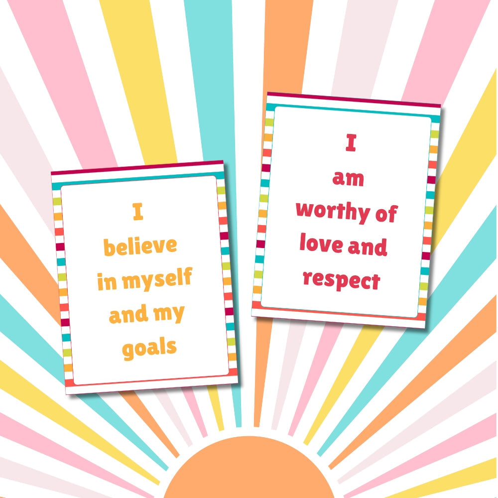 Affirmation Card Bundle Stripe Design