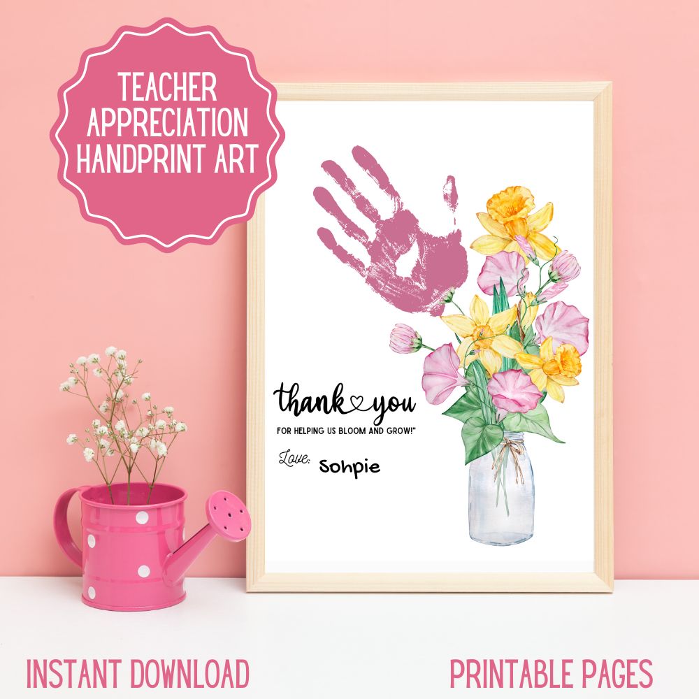 Teacher Appreciation Handprint Art