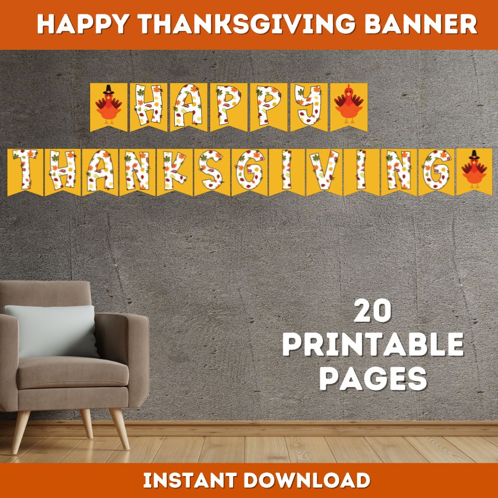 Thanksgiving Wall Art & Banner