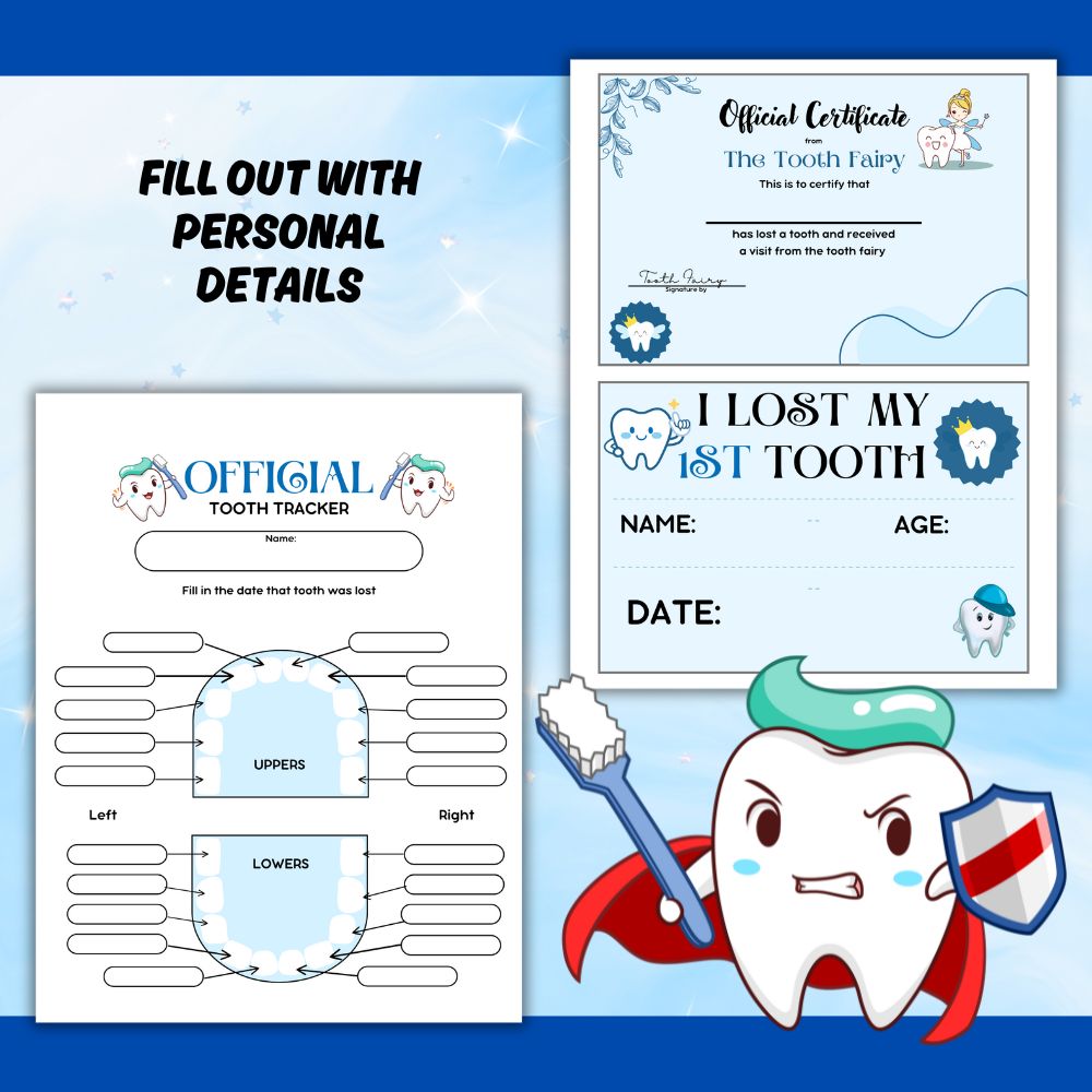 Printable Tooth Fairy Kit for Boys – 17 Magical Pages