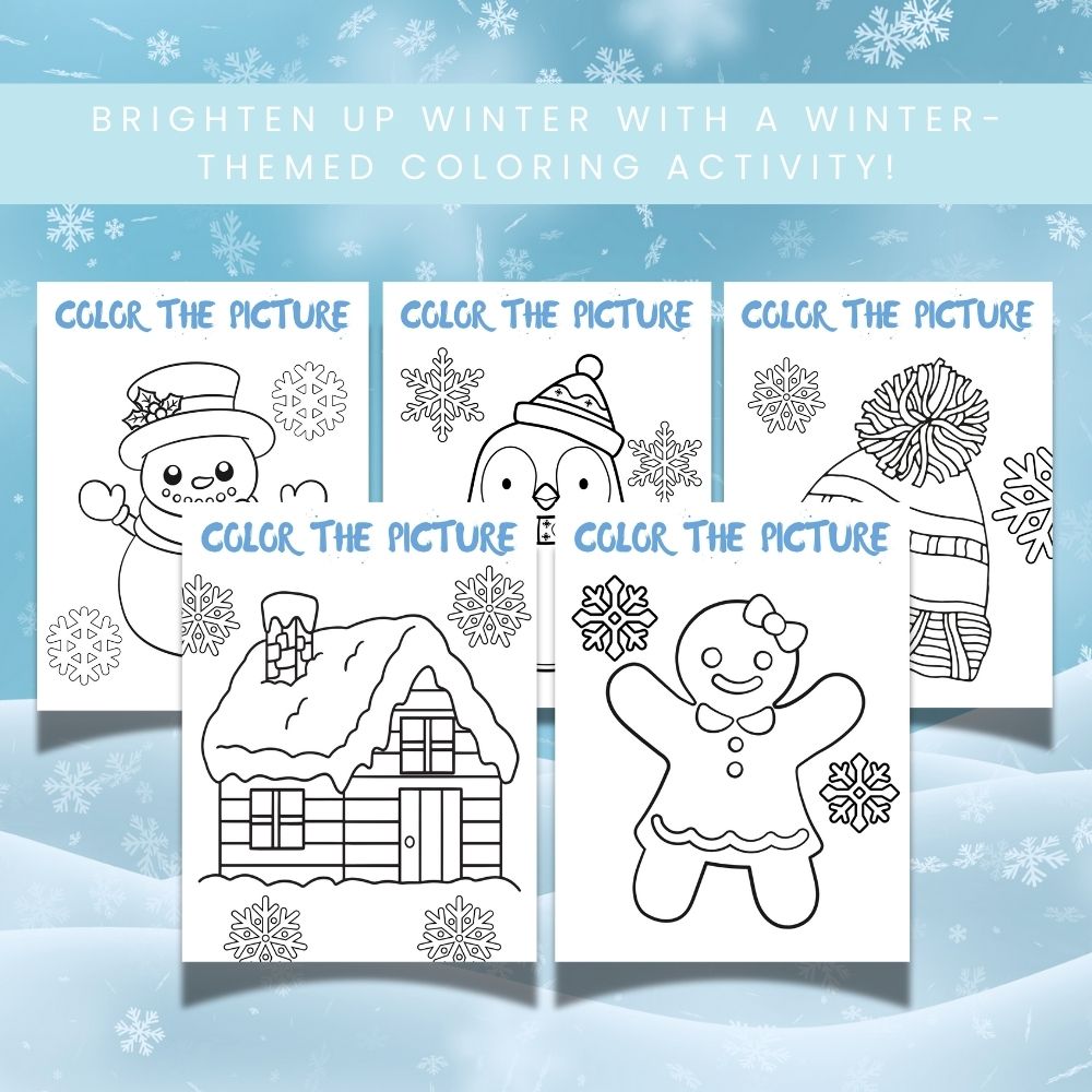 Printable Winter Boredom Buster Pack – 25 Pages Fun