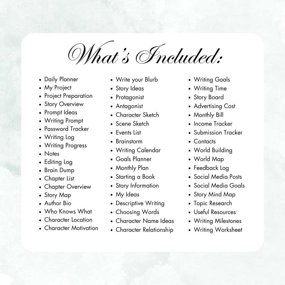PLR Writer’s Planner | Printable & Editable Writing Templates