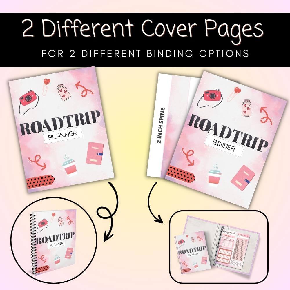 Road Trip Planner in Pink | Fun Stylish & Organized Travel
