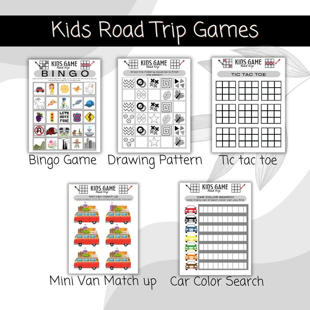 Road Trip Planner in Black & White | Simple Modern & Organized