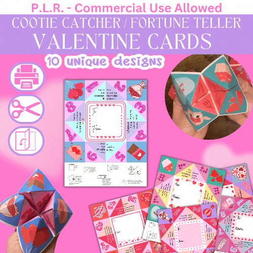 Valentine Cootie Catcher Fortune Teller Printable