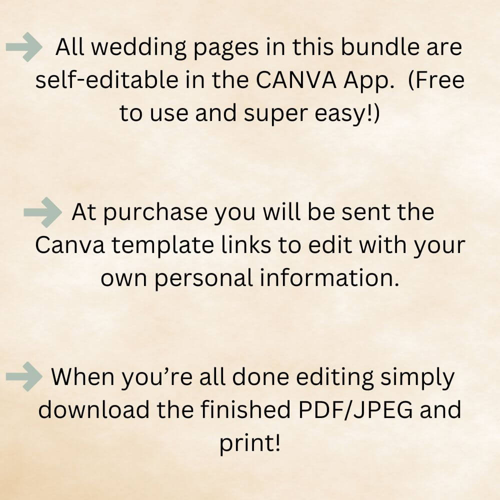 Floral Wedding Bundle – 21 Canva Templates