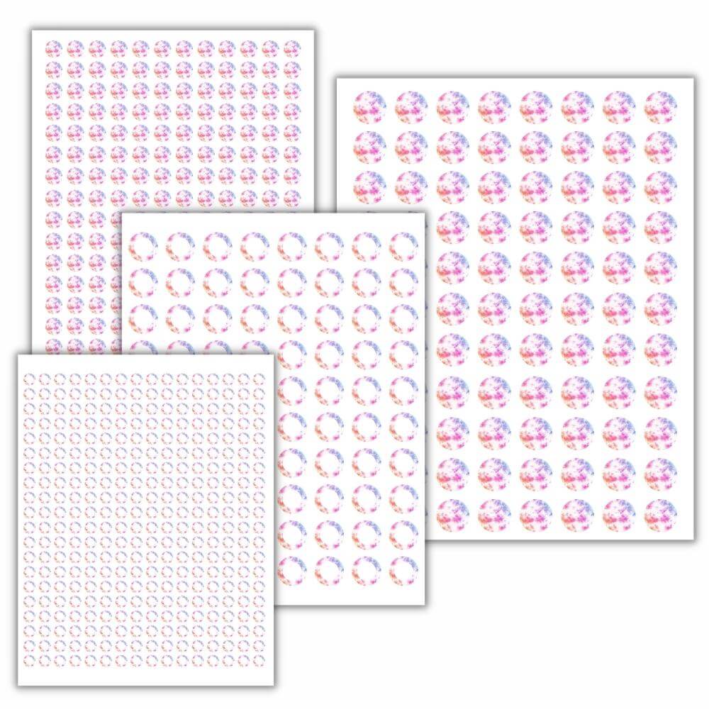 Pastel Tie Dye Planner Stickers – 19 Page Set