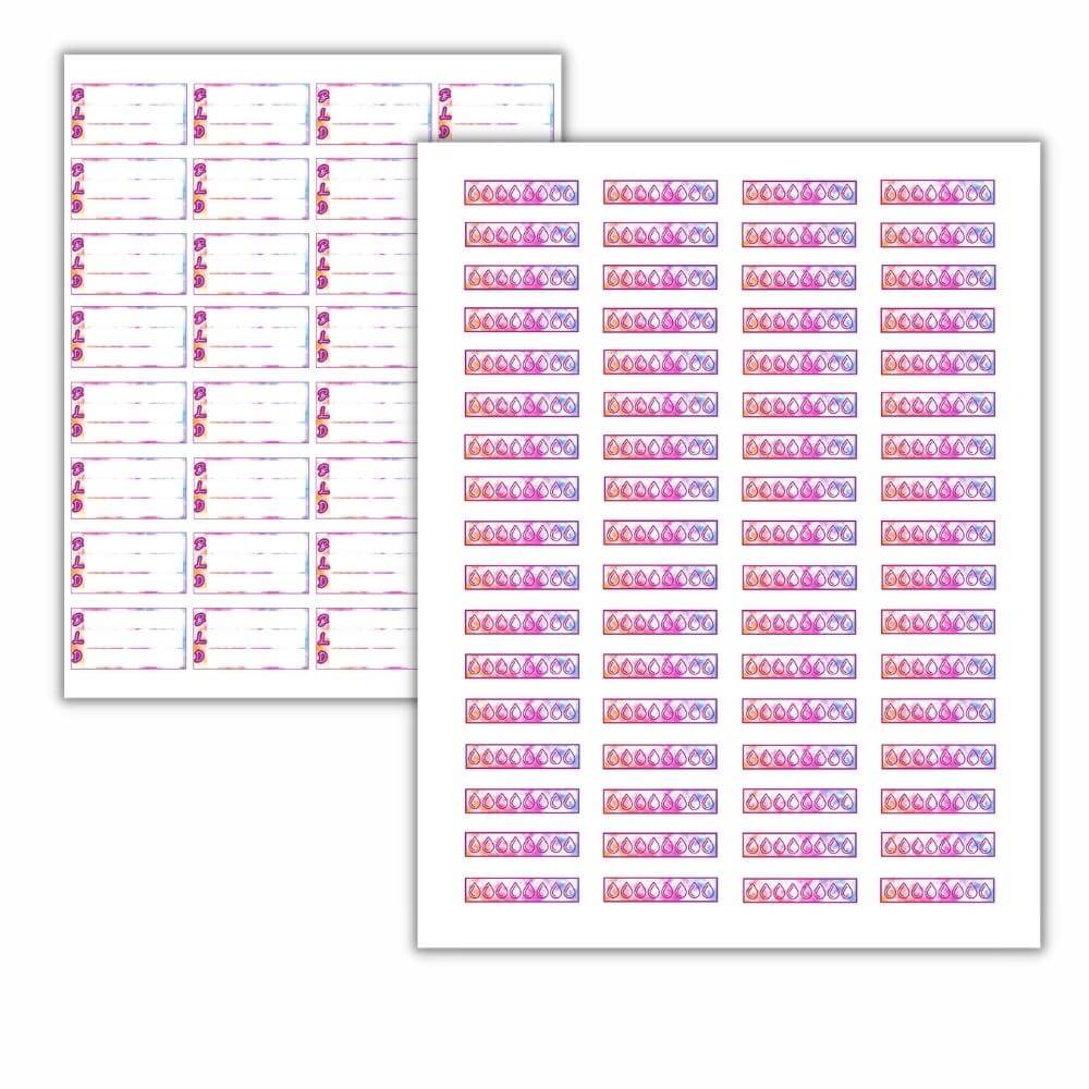 Pastel Tie Dye Planner Stickers – 19 Page Set