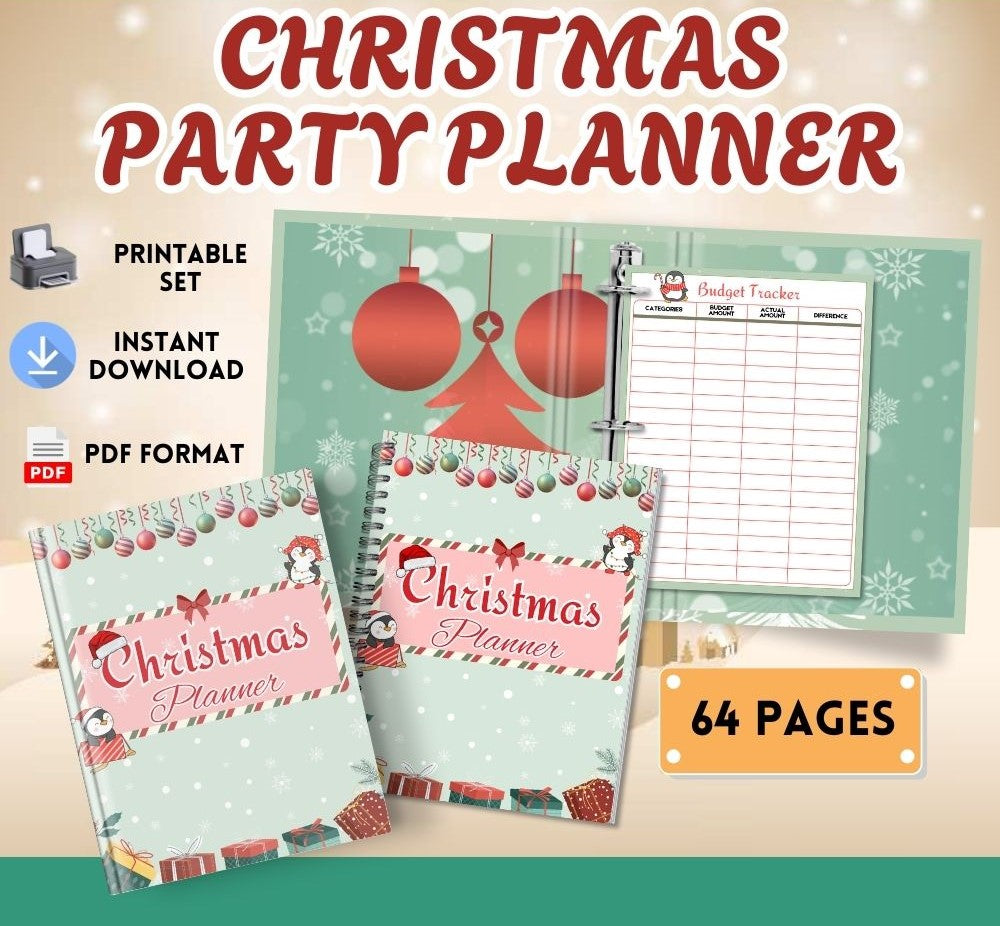 PLR Christmas Planner | Printable Editable Holiday Organizer