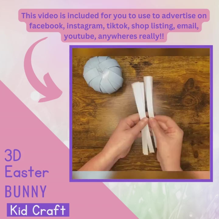 3D Paper Bunny Craft