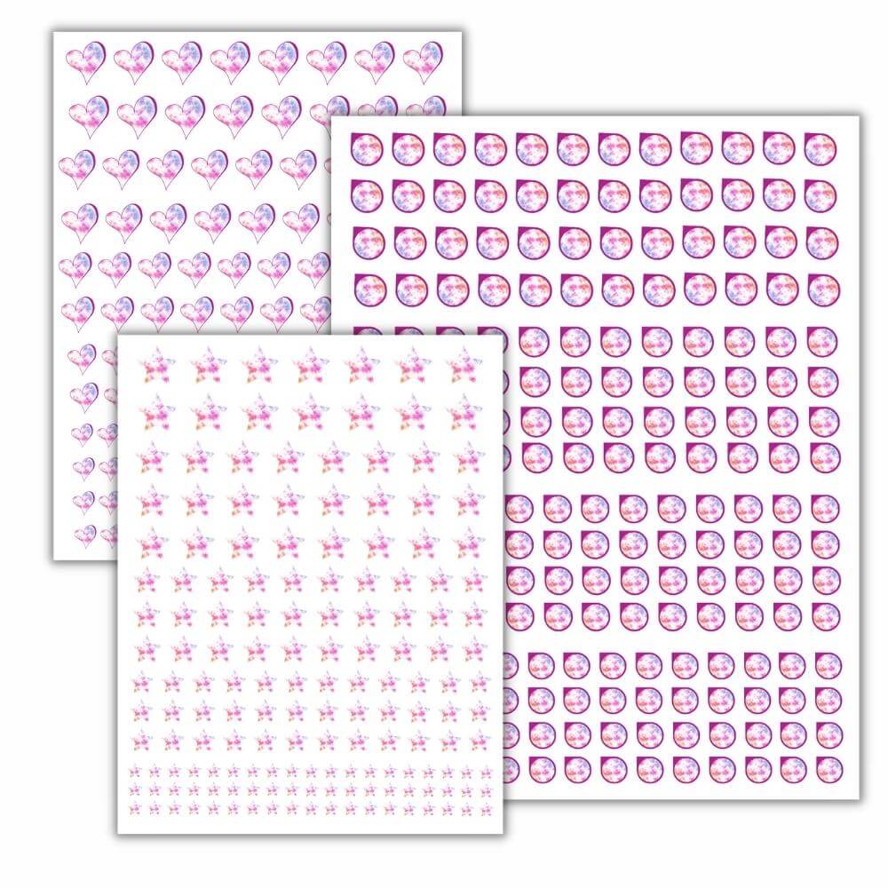 Pastel Tie Dye Planner Stickers – 19 Page Set